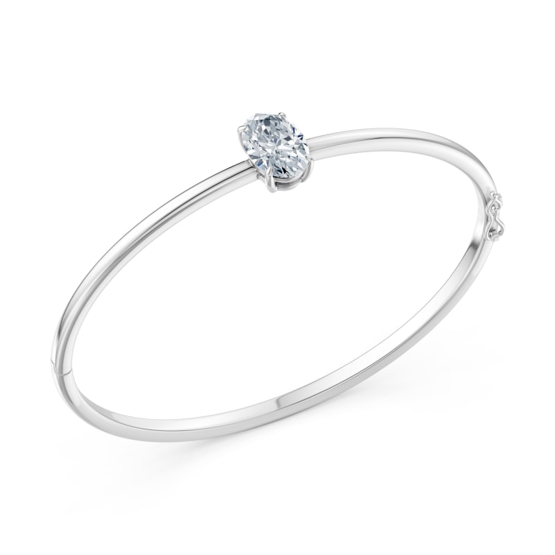 Oval Solitaire Bangle