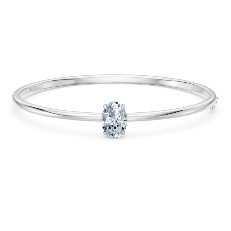 Oval Solitaire Bangle
