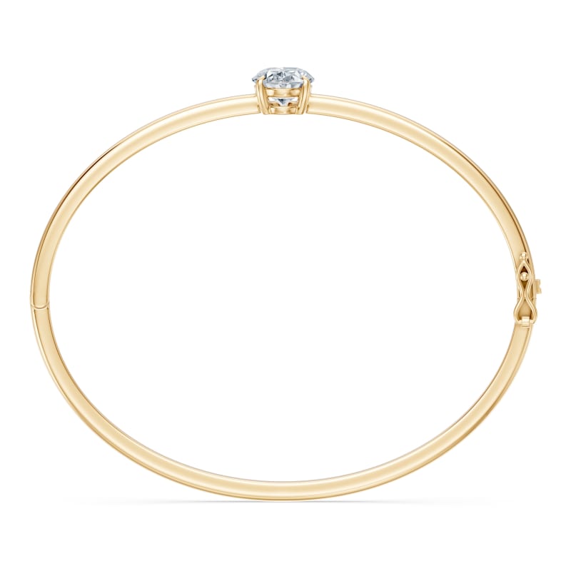Oval Solitaire Bangle