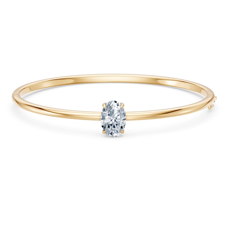 Oval Solitaire Bangle