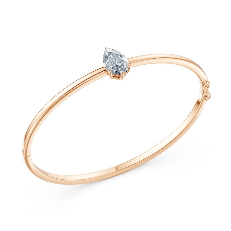 Pear Solitaire Bangle