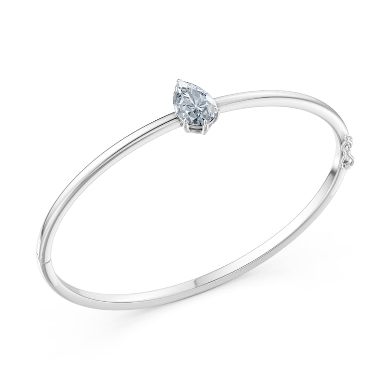 Pear Solitaire Bangle