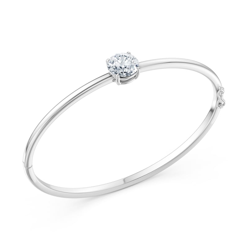 Round Solitaire Bangle