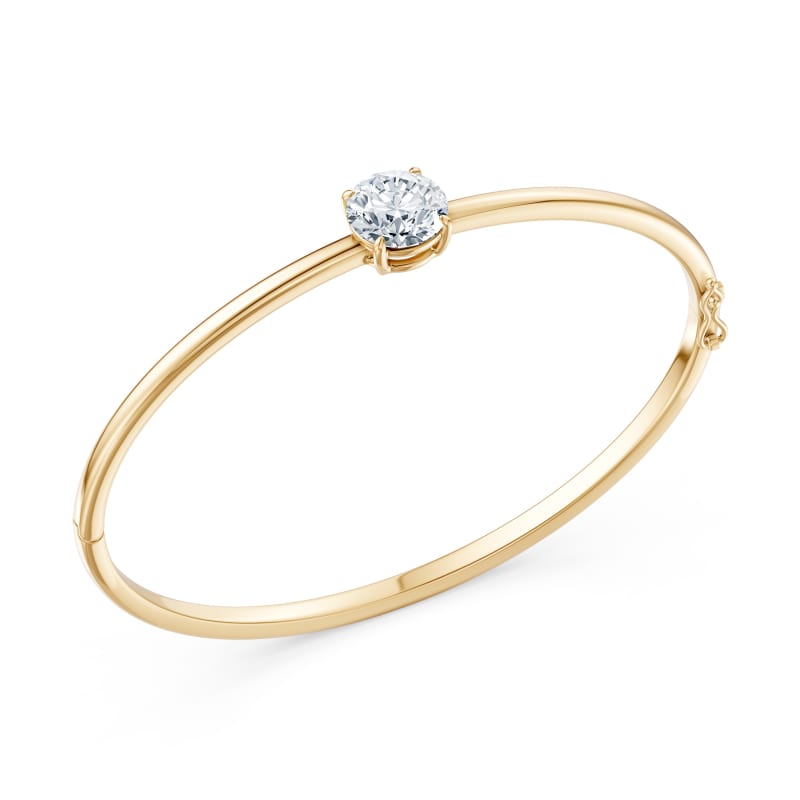 Round Solitaire Bangle