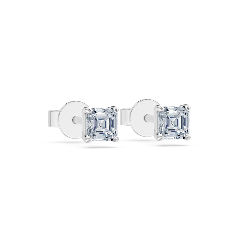Asscher Stud Earrings