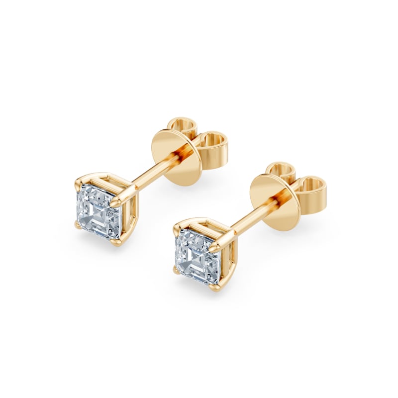 Asscher Stud Earrings