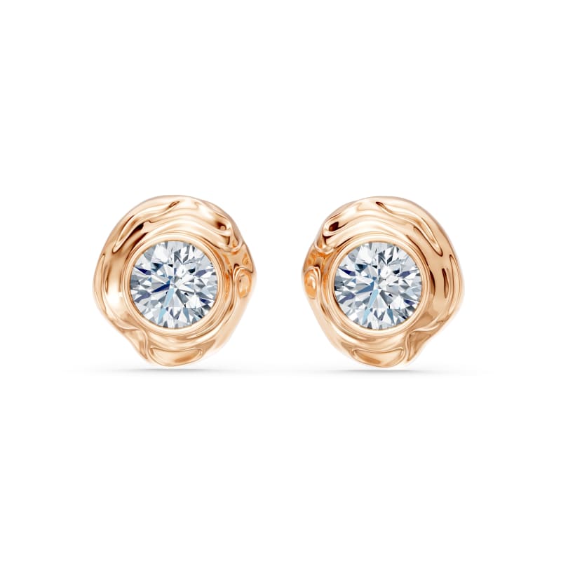 The Halo knot gold and lab diamond earrings