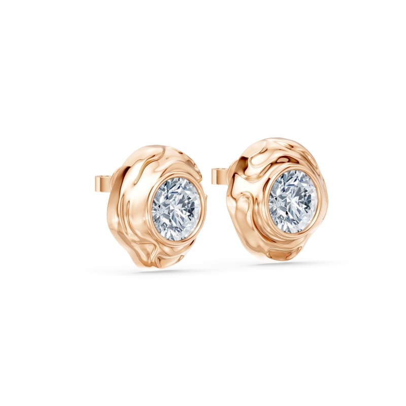 The Halo knot gold and lab diamond earrings