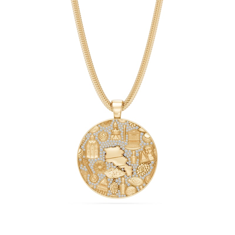 Pendentif Arménien avec Diamants