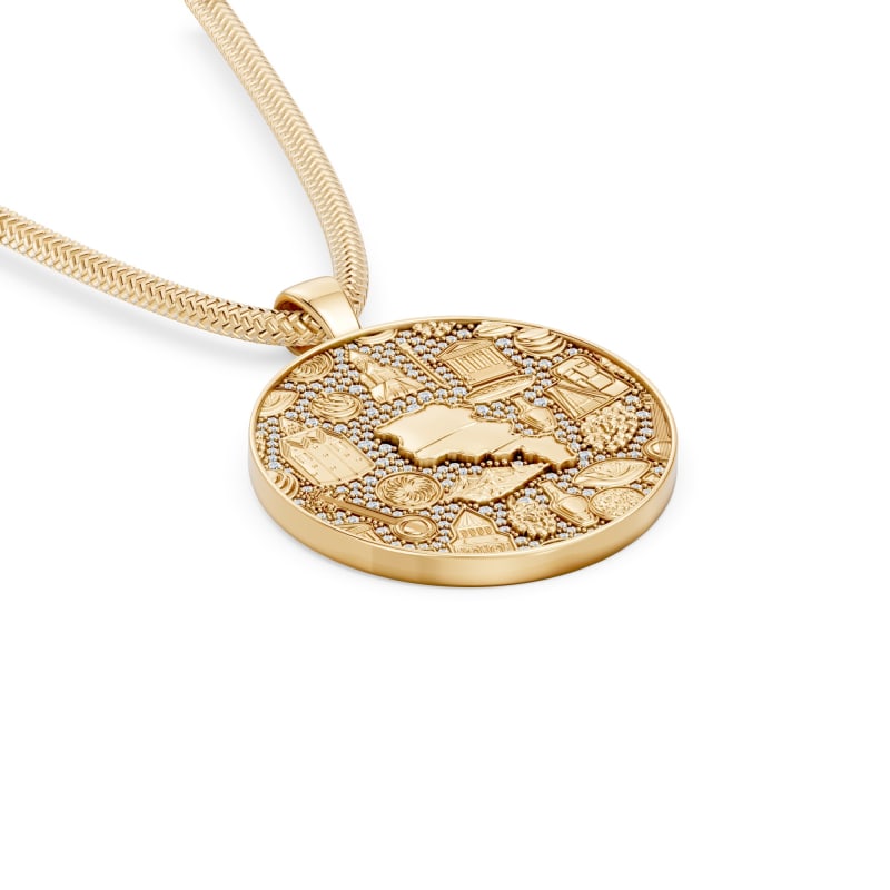 Pendentif Arménien avec Diamants