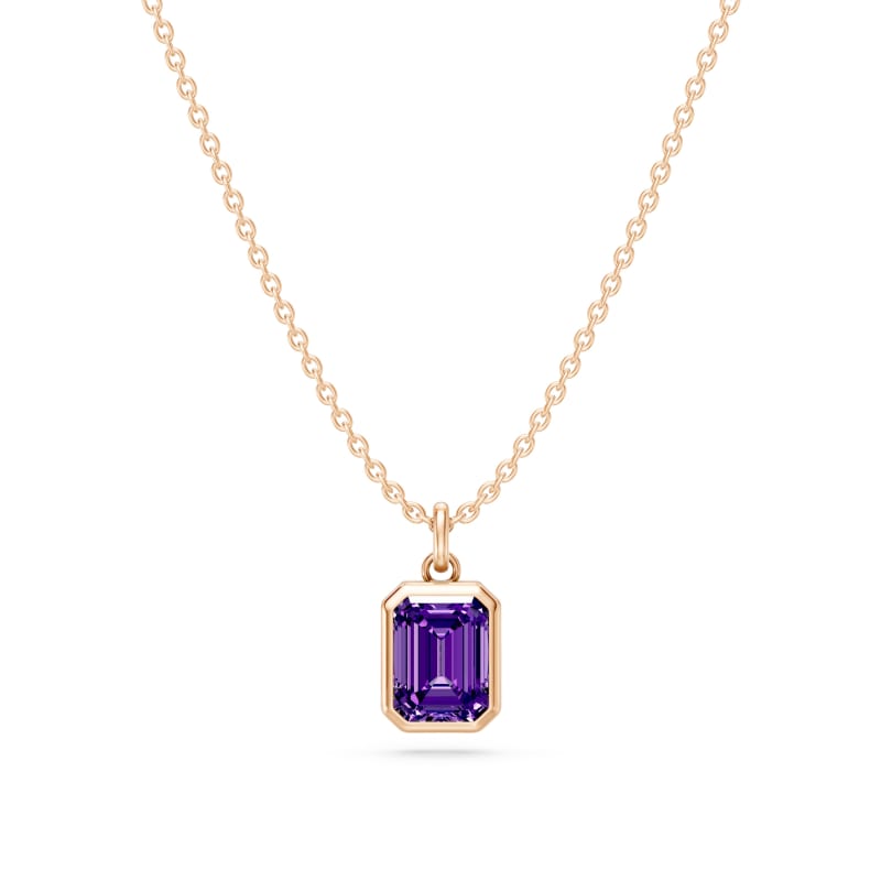 Bezel Emerald Birthstone Pendant