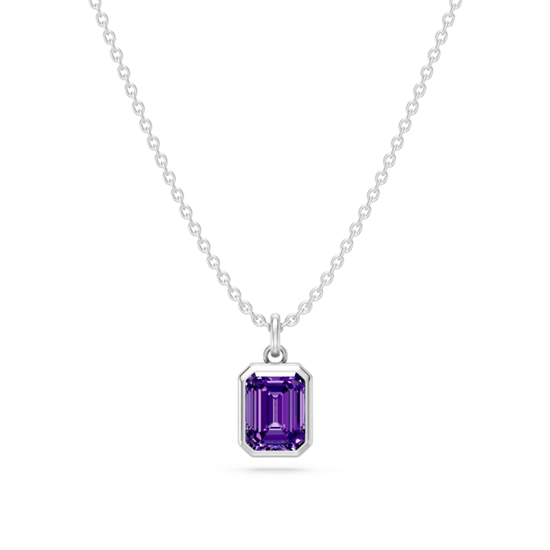 Bezel Emerald Birthstone Pendant