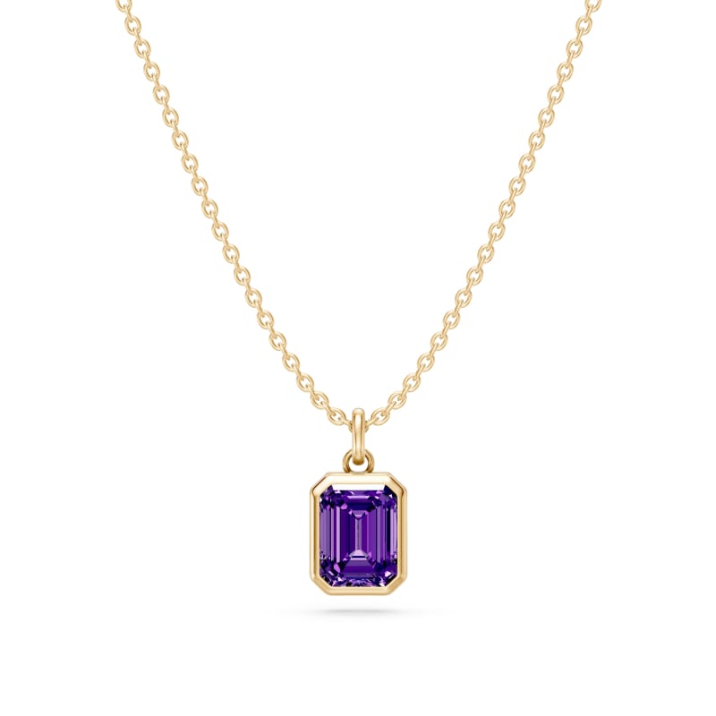 Bezel Emerald Birthstone Pendant