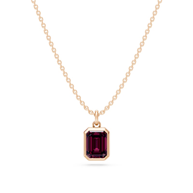 Bezel Emerald Birthstone Pendant