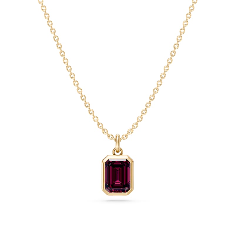 Bezel Emerald Birthstone Pendant