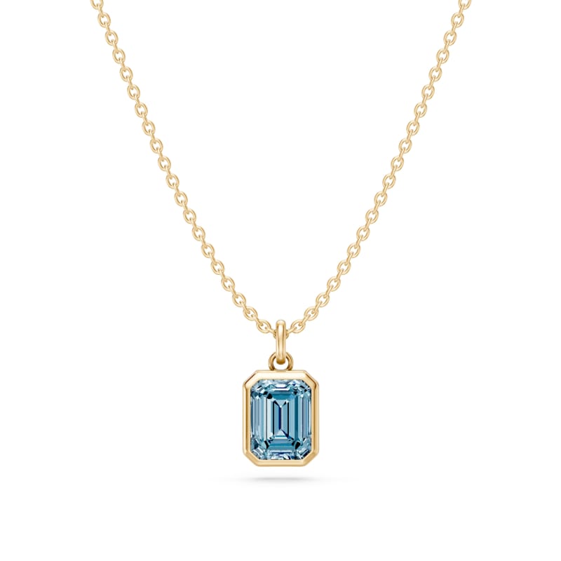 Bezel Emerald Birthstone Pendant