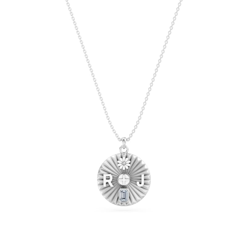 Emerald Birthstone name and symbol customizable pendant