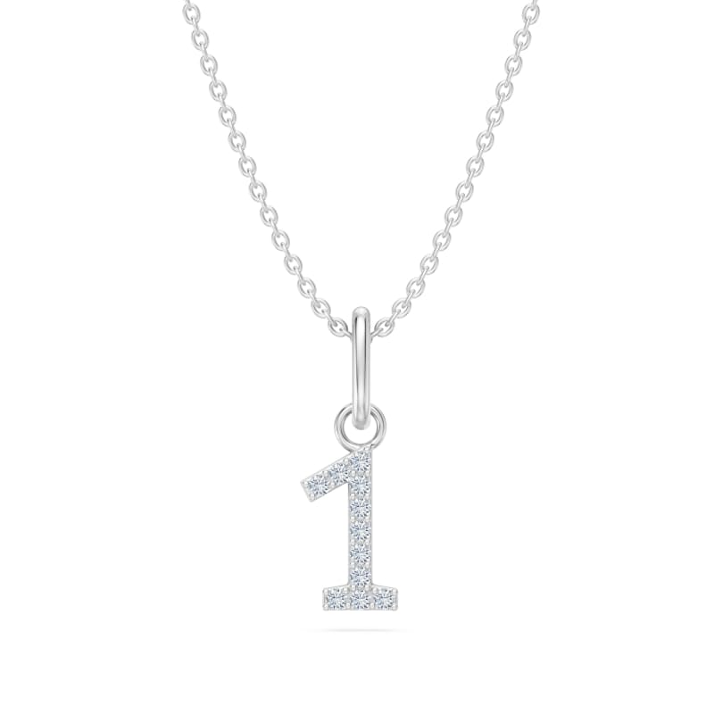 Pendentif chiffre 1 chiffre — Diamant de laboratoire