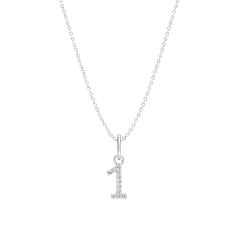 Pendentif chiffre 1 chiffre — Diamant de laboratoire