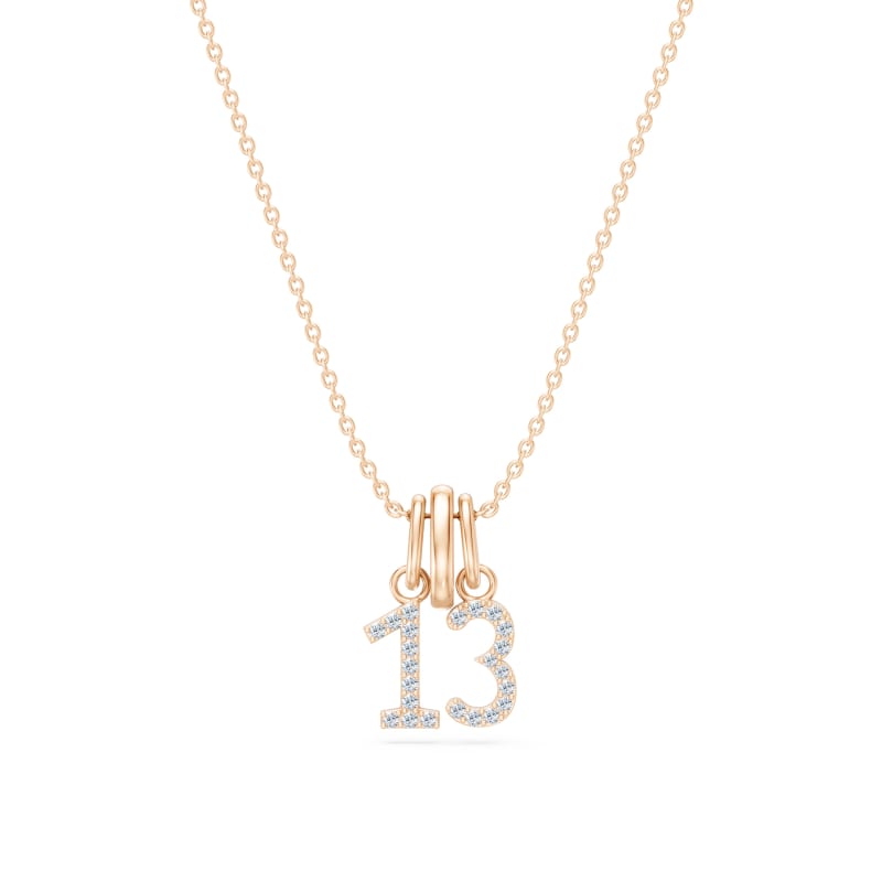 Pendentif chiffre 2 chiffres — Diamant de laboratoire