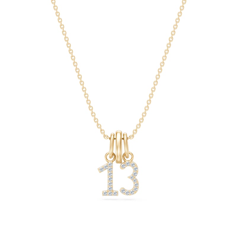 Pendentif chiffre 2 chiffres — Diamant de laboratoire