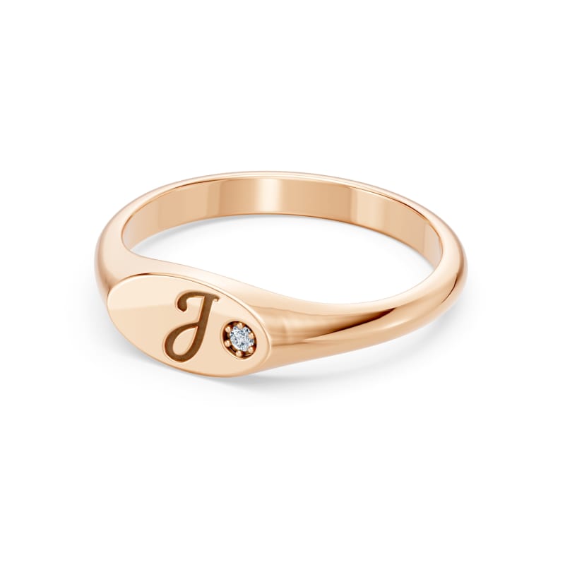Custom Letter Signet Ring