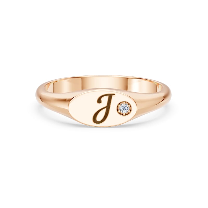 Custom Letter Signet Ring