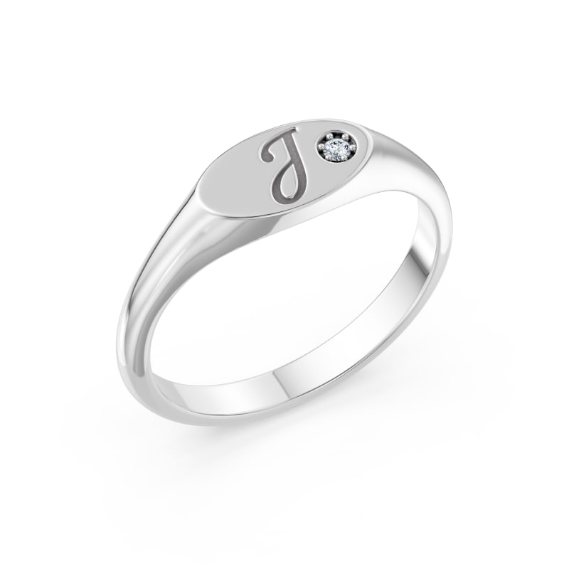 Custom Letter Signet Ring