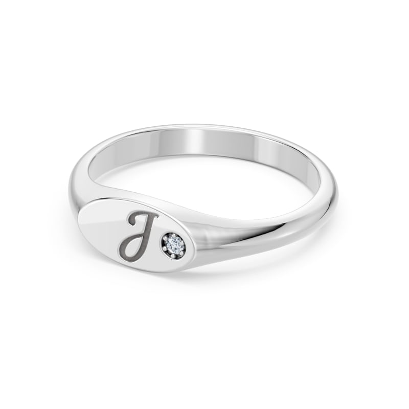 Custom Letter Signet Ring
