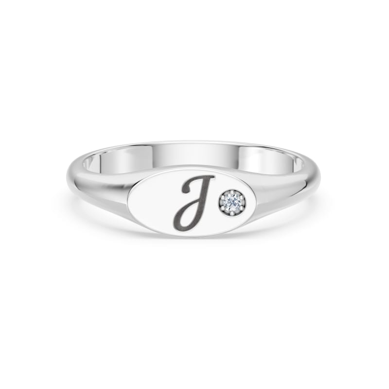 Custom Letter Signet Ring
