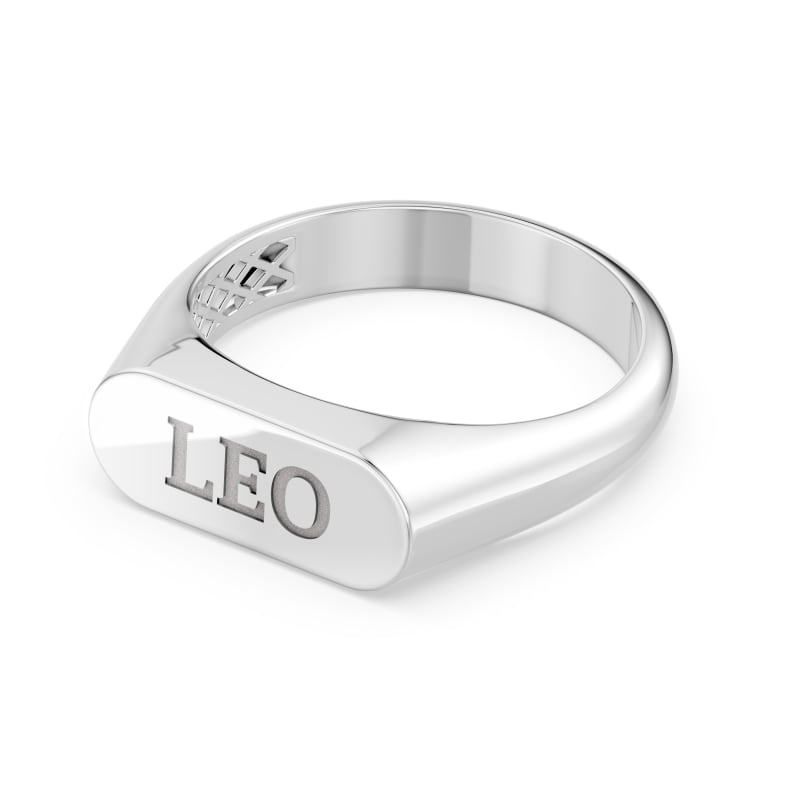 Gold name signet ring