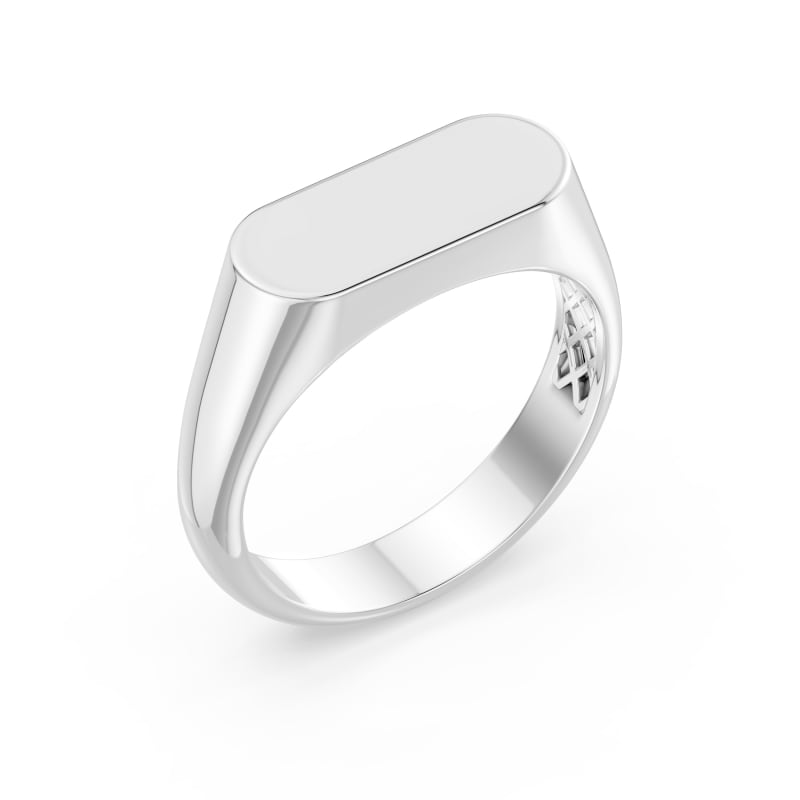 Gold name signet ring