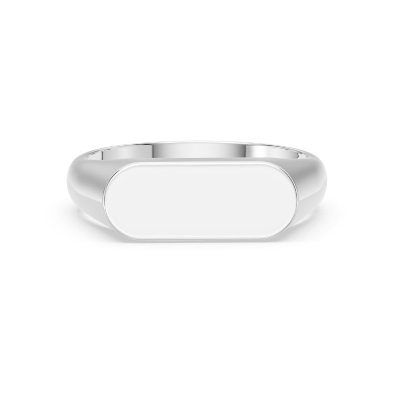 Gold name signet ring
