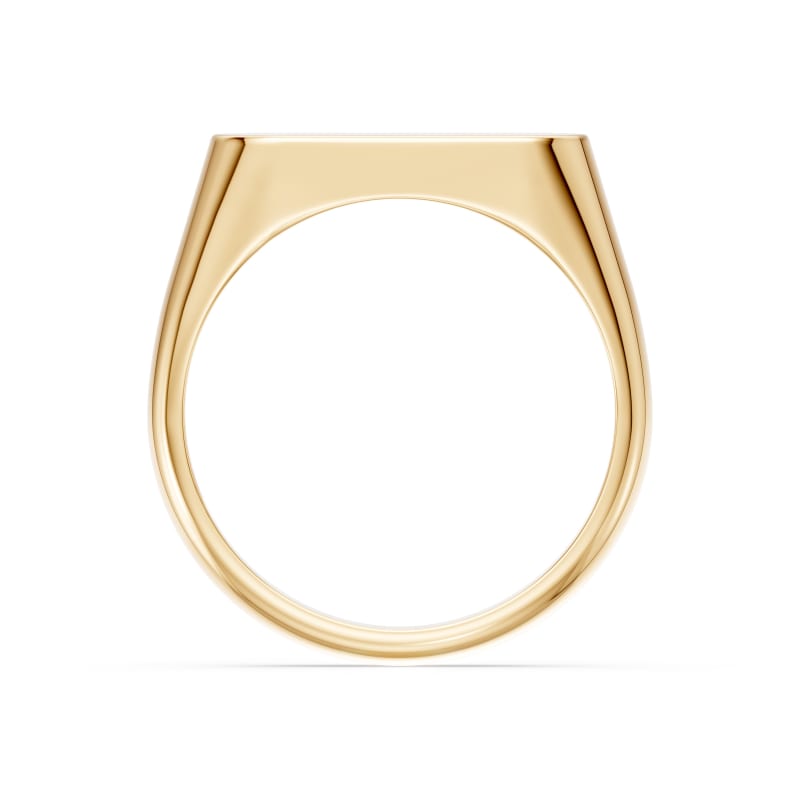 Gold name signet ring