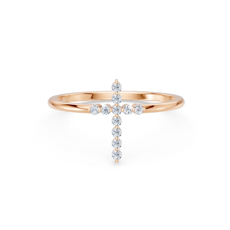 Lab Diamond cross ring