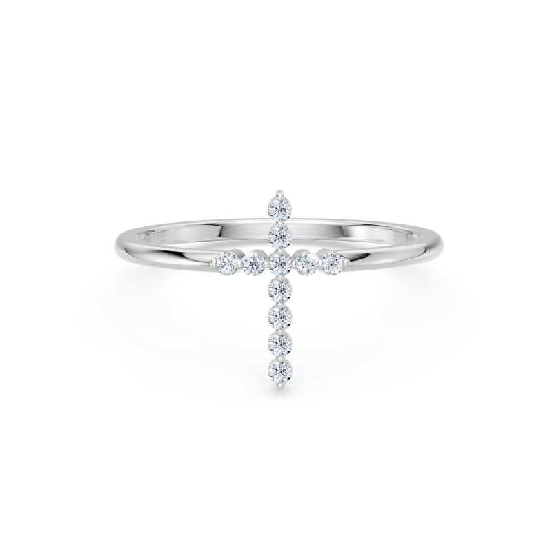 Lab Diamond cross ring