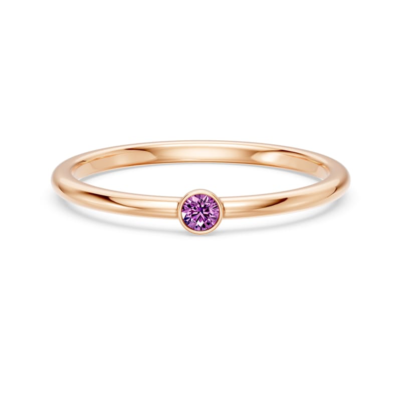 Petite Round Bezel Birthstone Ring