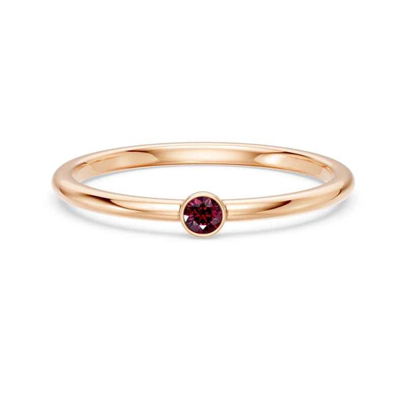 Petite Round Bezel Birthstone Ring