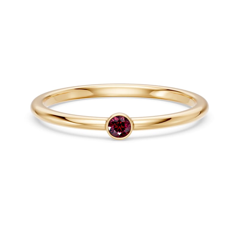 Petite Round Bezel Birthstone Ring