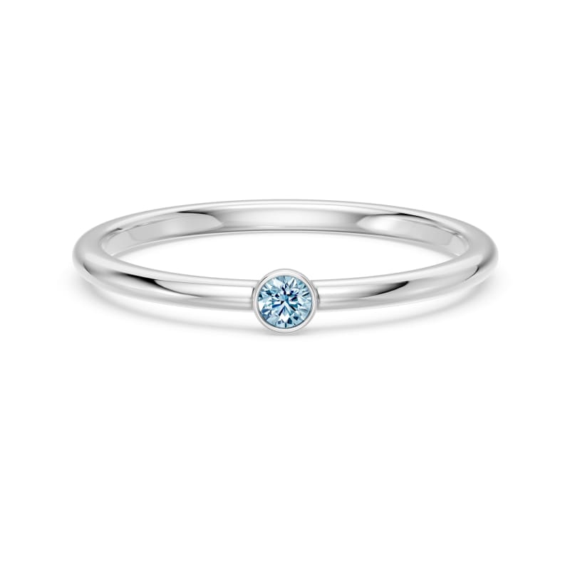 Petite Round Bezel Birthstone Ring