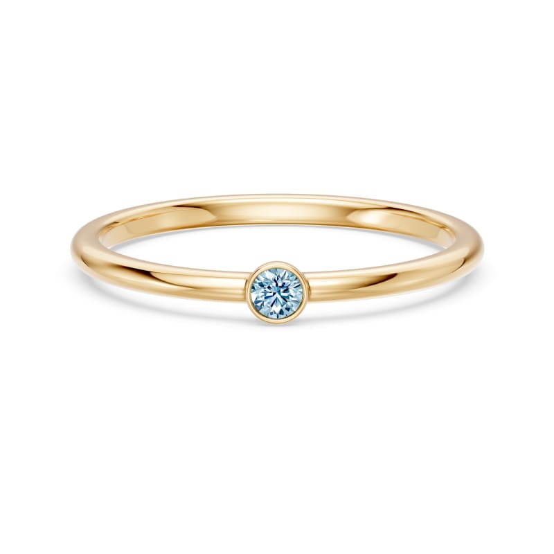 Petite Round Bezel Birthstone Ring