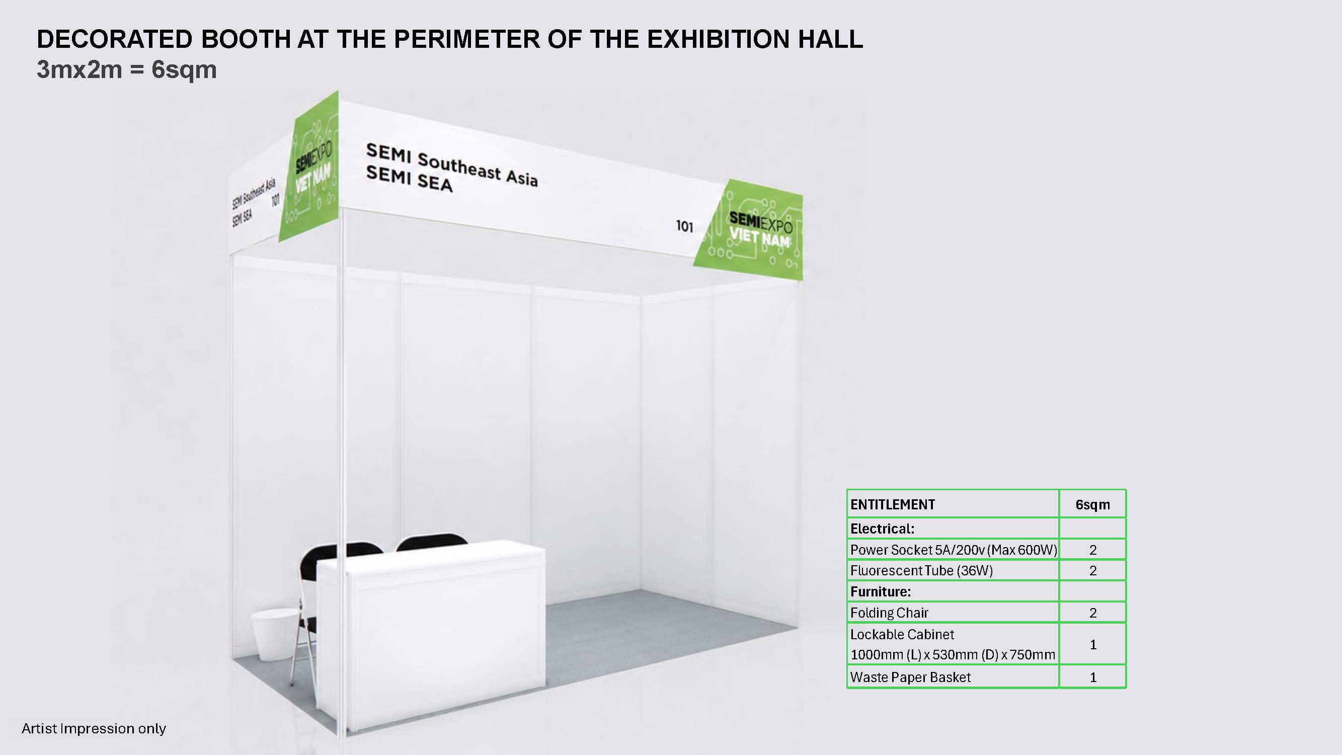 6 sqm booth render