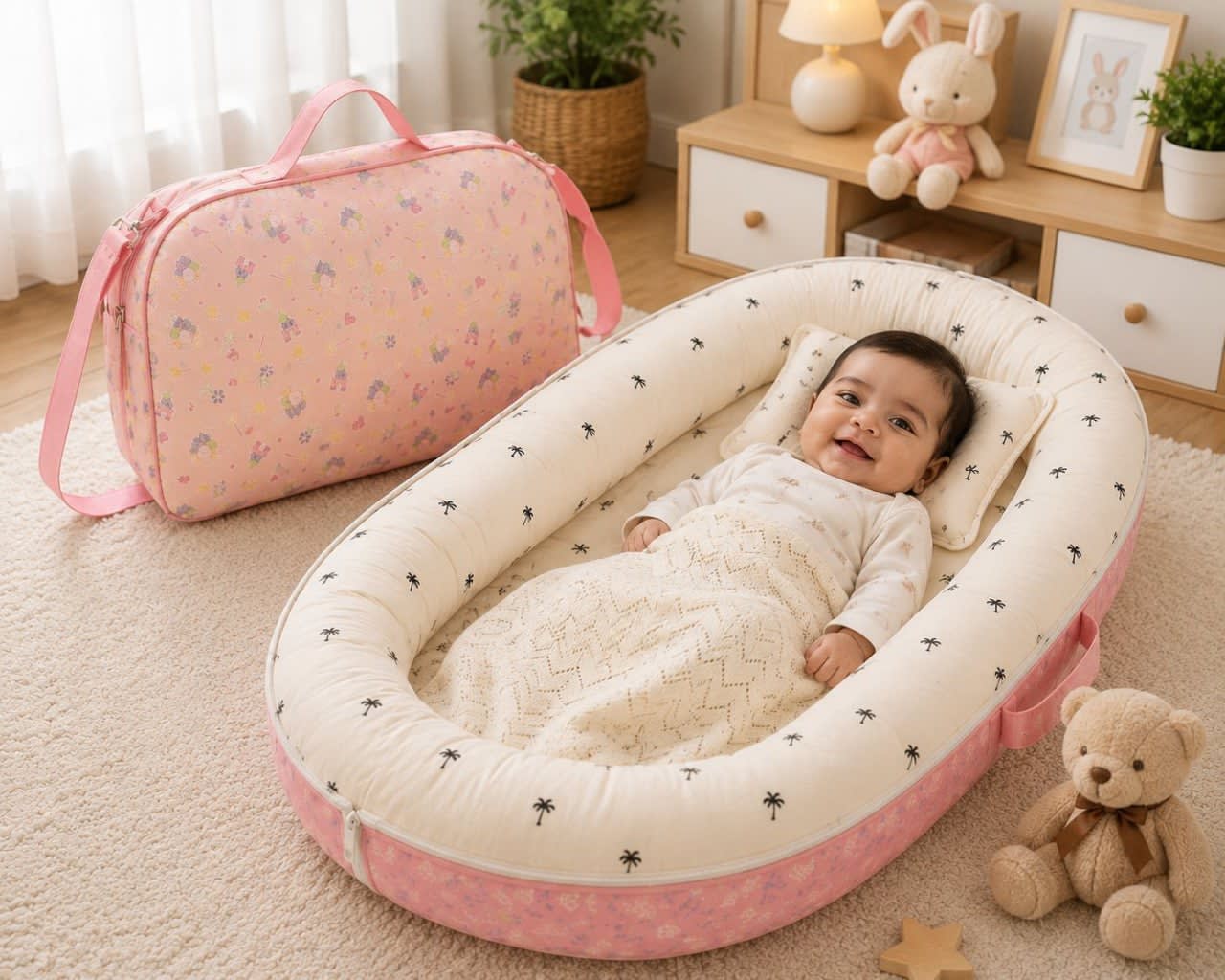 Premium Baby Nest & Carry Bag Set