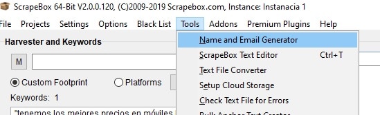 scrapebox - email generator