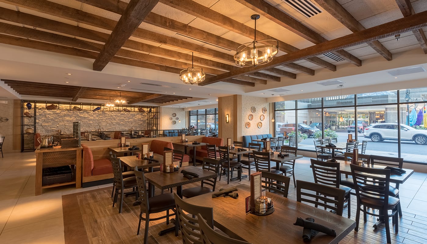 Inside seating area at Hacienda Colorado restaurant