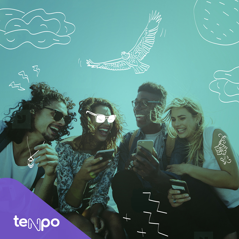 Propuesta post amigos felices cielo Tenpo Ap