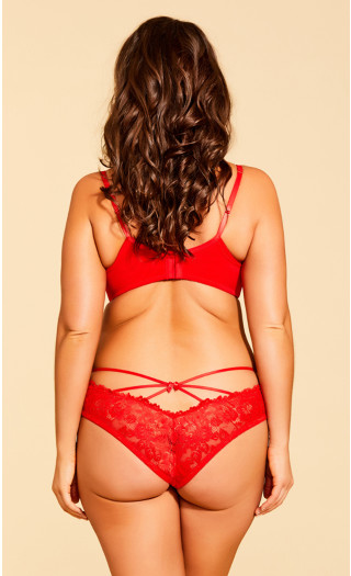 Olivia Strappy Lace Panty - Tango Red