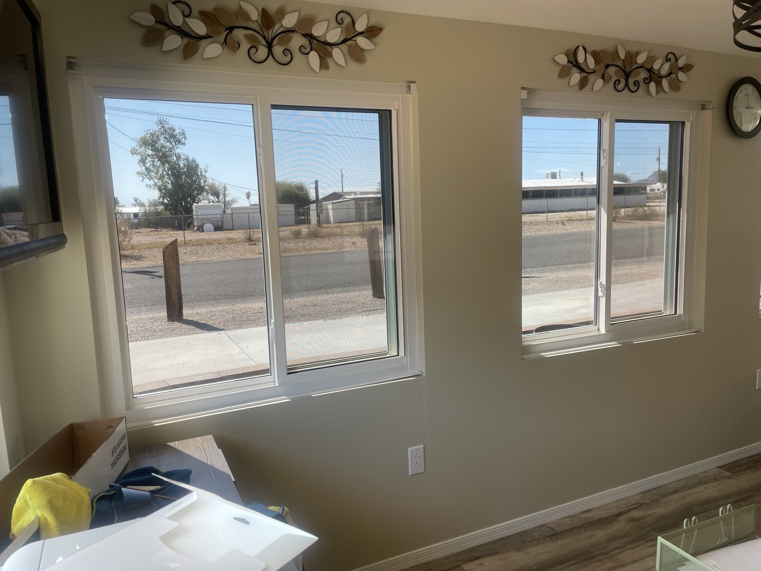 Home glass treated with solar control window film