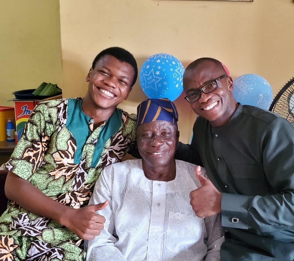 Left to Right: Myself, my father, my brother.