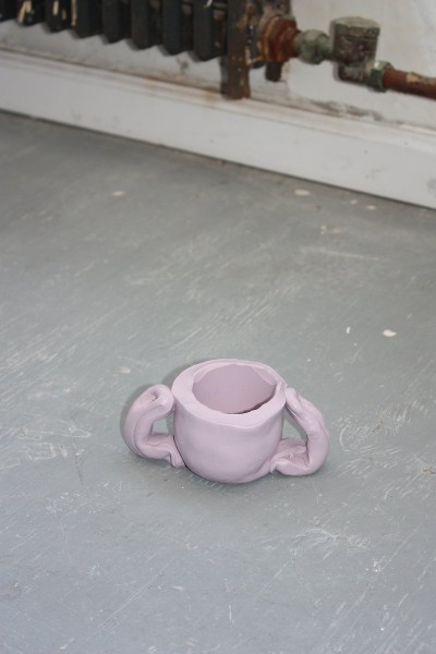 half-wet new york studio's hand-formed silicone mouthpiece handmade lilac industrial putty trophy